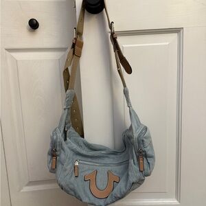 True Religion Horseshoe Motif Slouchy Hobo Bag – Denim